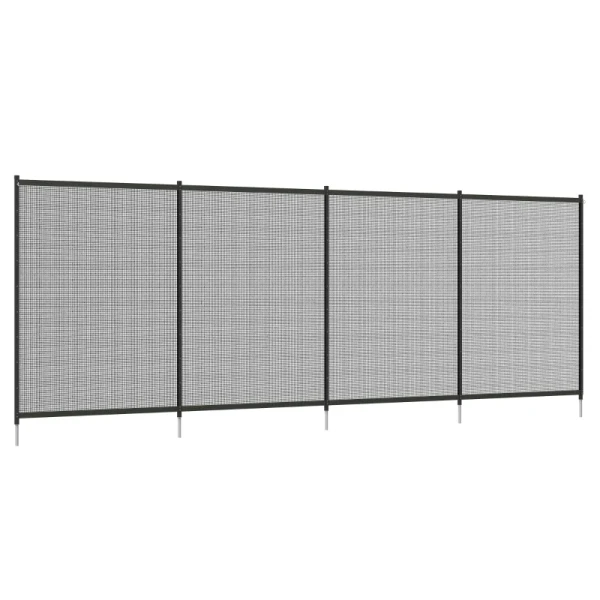 Zwembadveiligheidshek, Zwembadhek Voor Kinderen, 4-delig, Aluminium/Texteline, 365 X 126 Cm, Zwart 10