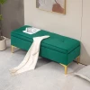 Bank Met Opbergruimte, Belastbaar Tot 120kg, 120x44x44,5cm, Groen 2