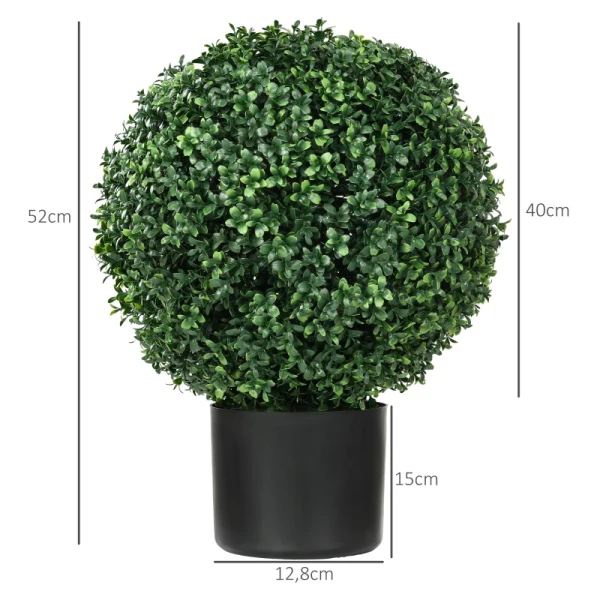 Buxus Kunstplant, Bolvormig, 52x40 Cm, Groen 3