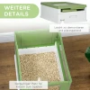 Kattentoilet, Opvouwbaar, 2 Deuren, Kattenbak, 47,5x35,5x36,7cm, Wit/groen 7