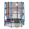 Kindertrampoline, Veiligheidsnet, Rubberen Vering, Tot 45 Kg, Metalen Frame, 140x160cm, Kleurrijk 1