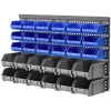 Opbergplank, Werkplaatsmagazijn, 30 Dozen In 2 Maten, Stapelbaar, 63x18x37,5cm, Blauw 1