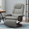 Relaxfauteuil, TV-stoel, Loungefauteuil, Kunstleer, 360 Draaistoel, 145 Kantelbaar, Grijs 78 X 87 X 100 Cm 2