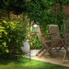 Tuinlamp, Op Zonne-energie, 6000K 30lm, 16,5x21,5x122cm, Zwart 2