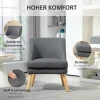 Accentstoel In Scandinavische Stijl, Fluweel, 25D Schuim, Hevea Houten Poten, Beige, 63x69x79,5 Cm 4