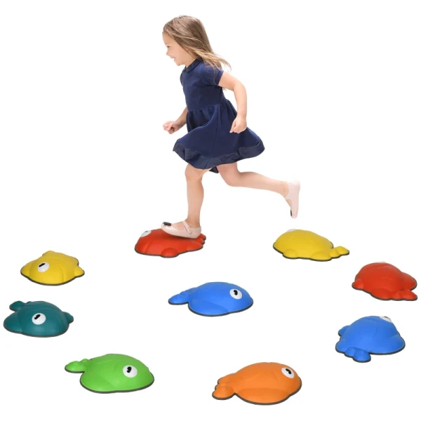 Balance Stepping Stones, Set Van 9, Antislip, Stapelbaar, Binnen En Buiten, Kleurrijk 6