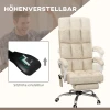 Bureaustoel Met Massage- En Warmtefunctie, Voetensteun, Verstelbaar, Tot 120 Kg, Beige 5