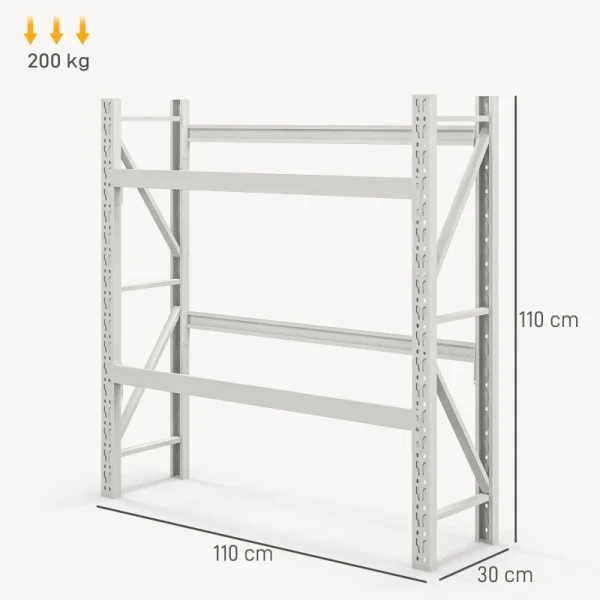 Drankkrattenrek, Tot 6 Kratten, In Hoogte Verstelbaar, Stalen Frame, 110x30x110 Cm, Wit 3