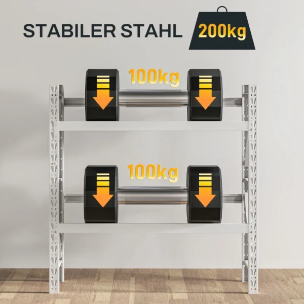 Drankkrattenrek, Tot 6 Kratten, In Hoogte Verstelbaar, Stalen Frame, 110x30x110 Cm, Wit 8