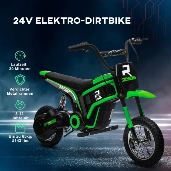 Elektrische Kindermotorfiets, 24V Motor, Regelbare Snelheid, Muziek & Verlichting, Rood 6