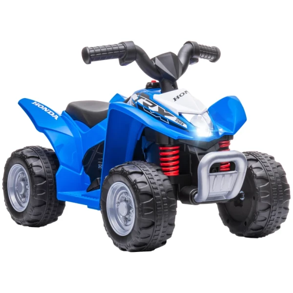 Elektrische Kinderquad, LED-verlichting, Claxon, Brede Banden, Comfortabele Zitting, Antisliphandvatten, Blauw 10