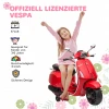 Elektrische Scooter Voor Kinderen, Vespa, Muziek & Koplampen, 107x47x73 Cm, Rood 4