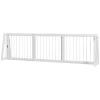 Hondenrek, Antislip, Vrijstaand, Uitschuifbaar, Houten Frame, 71-190x38,5x56cm, Wit 1