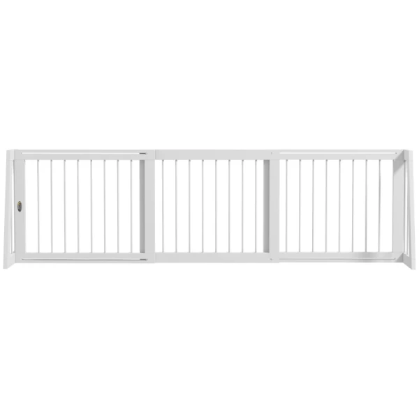 Hondenrek, Antislip, Vrijstaand, Uitschuifbaar, Houten Frame, 71-190x38,5x56cm, Wit 10