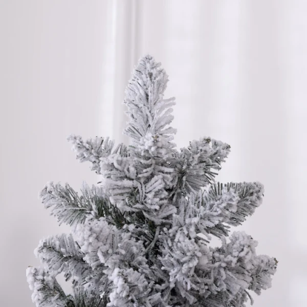 Kerstboom 180 Cm LED-lichtketting Kunstketting Vlamvertragend Metalen Voet Groen 4