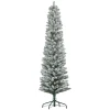 Kerstboom 180 Cm LED-lichtketting Kunstketting Vlamvertragend Metalen Voet Groen 6