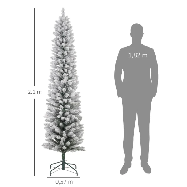 Kerstboom 210 Cm LED-lichtketting Kunstketting Vlamvertragend Metalen Voet Groen 3