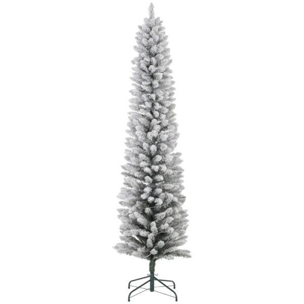 Kerstboom 210 Cm LED-lichtketting Kunstketting Vlamvertragend Metalen Voet Groen 4