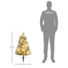 Kerstboom 90cm LED-kerstverlichting Kunstmatige Ketting Vlamvertragend Metalen Basis Groen + Wit 3