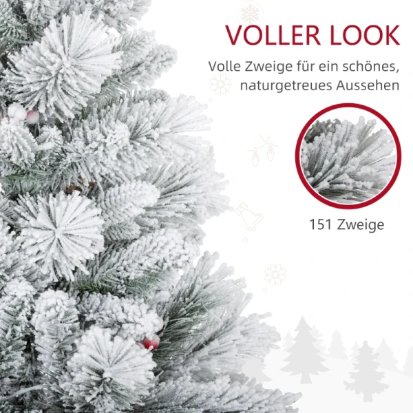 Kerstboom 90cm LED-kerstverlichting Kunstmatige Ketting Vlamvertragend Metalen Basis Groen + Wit 6