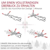 Kerstboom 90cm LED-kerstverlichting Kunstmatige Ketting Vlamvertragend Metalen Basis Groen + Wit 7