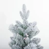 Kerstboom 90cm LED-kerstverlichting Kunstmatige Ketting Vlamvertragend Metalen Basis Groen + Wit 8