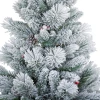 Kerstboom 90cm LED-kerstverlichting Kunstmatige Ketting Vlamvertragend Metalen Basis Groen + Wit 9