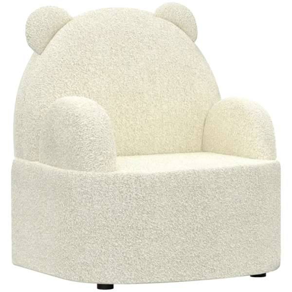 Kinderfauteuil, Brenform, Zacht Teddyfleece, Tot 3 Jaar, 52x48x59 Cm, Beige 10