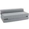 Klapstoel Met Bedfunctie, Logeerbed, Opvouwbaar, Tot 250 Kg, 138x80x50 Cm, Grijs 10