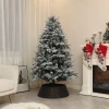 Kunstkerstboom 180 Cm LED-verlichting Sneeuw Vlamvertragend Metaal 2