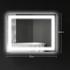 LED-badkamerspiegel, Voor- En Achterverlichting, Smart Touch, Ontwaseming, 80x60 Cm 3