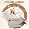 Massagestoel Met Warmte- En Ligfunctie, Draaibaar, Tot 150 Kg, Metalen Frame, 98x90x98cm, Beige 5