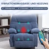 Massagestoel Met Warmte- En Ligfunctie, Draaibaar, Tot 150 Kg, Metalen Frame, 98x90x98cm, Blauw 4