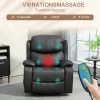 Massagestoel, Warmte- En Ligfunctie, Kunstleer, Tot 150kg, 97x92x104cm, Zwart 4