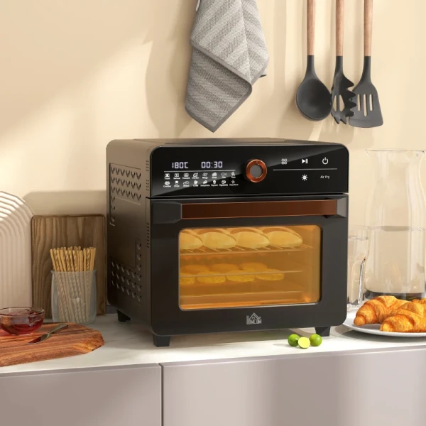 Mini-oven 20L, Mini-oven, 40-220C, 17 Standen, Timer, 36x37x34,5cm, Zwart 2