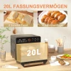 Mini-oven 20L, Mini-oven, 40-220C, 17 Standen, Timer, 36x37x34,5cm, Zwart 4