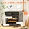 Mini-oven 20L, Mini-oven, 40-220C, 17 Standen, Timer, 36x37x34,5cm, Zwart 6