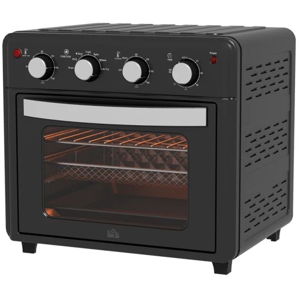 Mini-oven, Heteluchtfriteuse, 90-230 C, 7 Programma's, Accessoires, Zwart 1