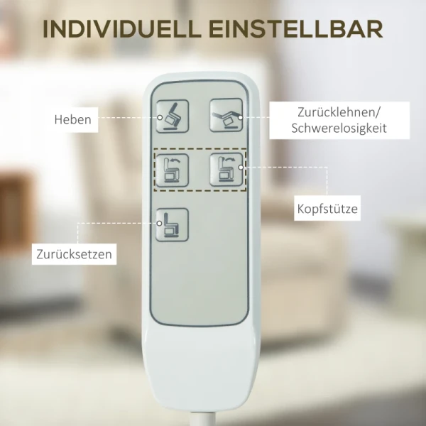 Ontspanningsstoel Met Opstahulp, Verstelbare Hoofdsteun, Neerklapbare Rugleuning, Gevoerde Armleuningen, Zwart 5