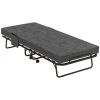 Opklapbed, Matras, 4 Wielen, Metalen Frame, Tot 150 Kg, 190 X 80 X 42 Cm, Donkergrijs 10