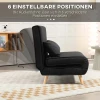 Relaxstoel Met Bedfunctie, Voor 1 Persoon, Modern Design, Tot 350 Kg, 94x78x80cm, Zwart 7