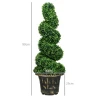 Spiraalvormige Buxus, Set Van 2 Kunstplanten, Met Pot, 90 Cm Hoog, Groen 3