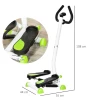 Stepper Fitnessapparaat, LCD-monitor, Antislippedalen, Staal En ABS, 55x44x108 Cm, Groen+zwart 3