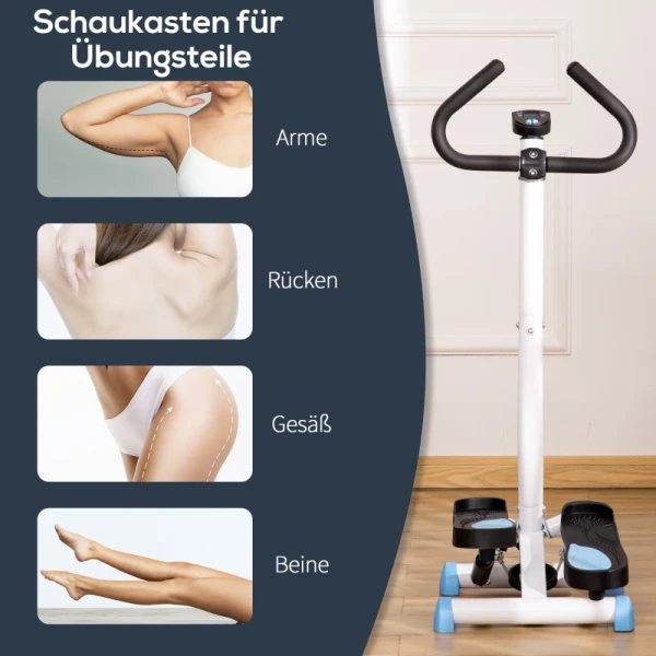 Stepper Fitnessapparaat, LCD-monitor, Antislippedalen, Staal En ABS, 55x44x108 Cm, Tot 100 Kg 7