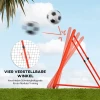 Voetbal Rebound-net Verstelbaar Opvouwbaar Metalen Frame All-weather PE-net Met Haringen Rood 5