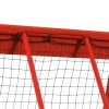 Voetbal Rebound-net Verstelbaar Opvouwbaar Metalen Frame All-weather PE-net Met Haringen Rood 7