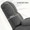 2-in-1 Relaxstoel Met Ligfunctie, USB-poorten, Pocketveringkern, Donkergrijs 6