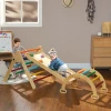 5-in-1 Kinderspeeltoestel Met Helling, Brug, Driehoekige Ladder, 18-48 Maanden, Kleurrijk, 2