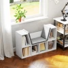 Boekenkast Met Zitting, 6 Vakken, Gewatteerd, 105 X 30 X 63 Cm, Wit 8