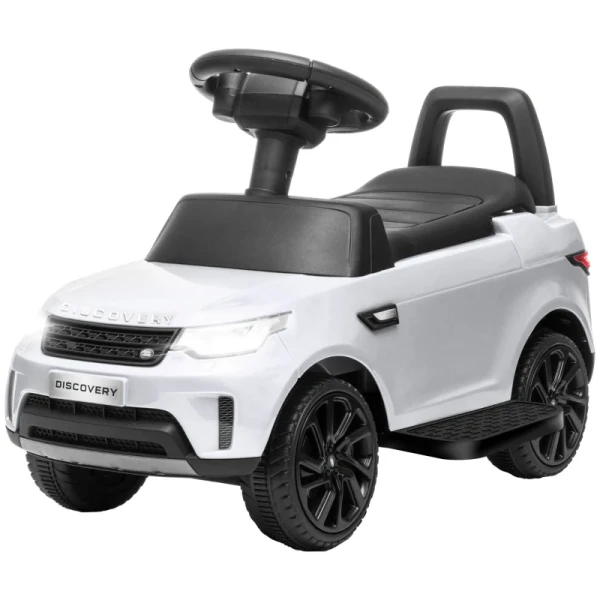 Elektrische Kinderauto 6V, Land Rover, Rij-/duwstand, Koplampen, Muziek, Wit 1